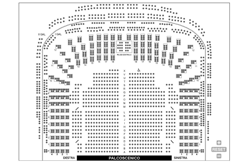 Seating chart for La Scala tickets