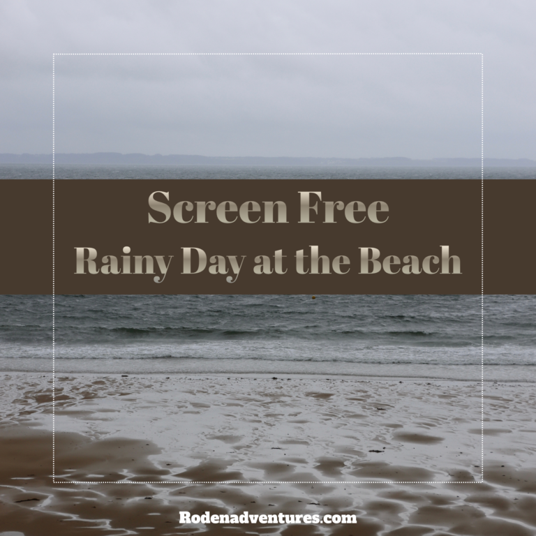 a rainy day at the beach